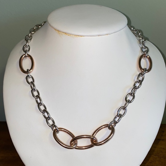 Sterling Toggle Chain with Copper Links